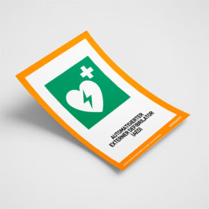 Kostenloser Aushang Automatisierter externer Defibrilator (AED)